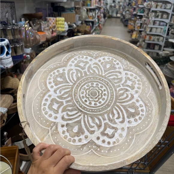 Decorative Mandala Wooden Tray - Picture 1 of 1